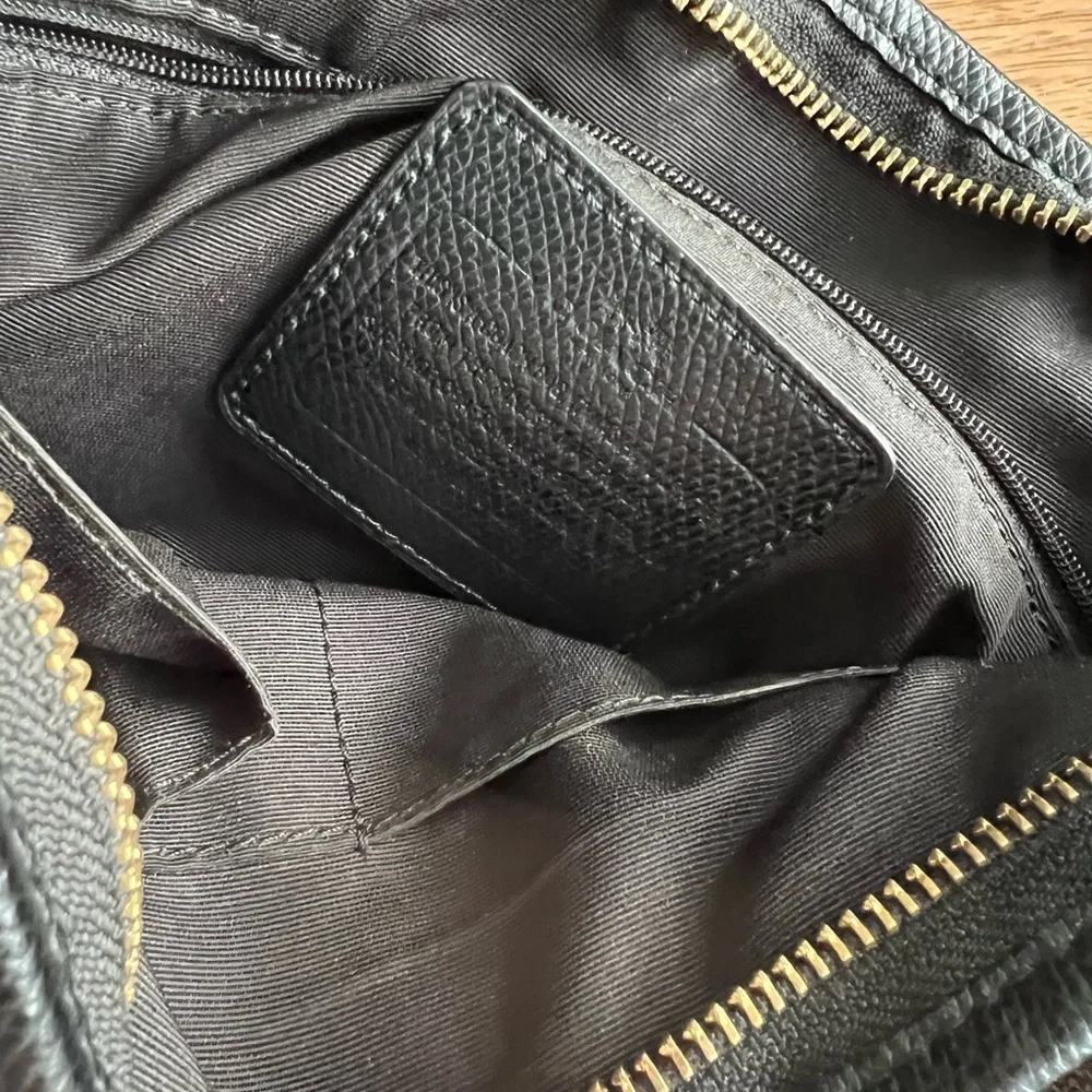 Coach signature black brown crossbody bag coated canvas GUC - Picture 9 of 11